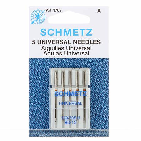 Schmetz Chrome Universal Needle 5 ct, Size 80/12