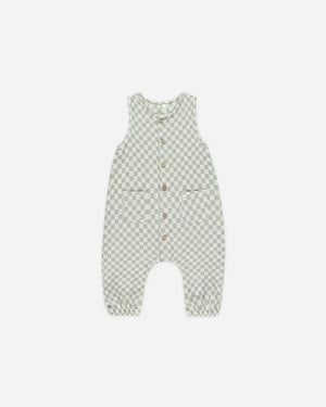 Woven Jumpsuit - Sage Check - Lex & Cleo