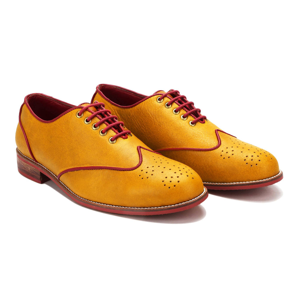 mustard brogues