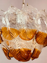 Load image into Gallery viewer, 1960s AV Mazzega Murano Glass Leaf Chandelier
