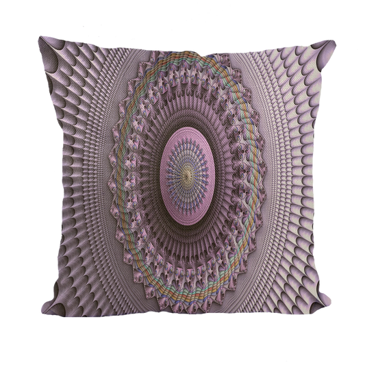 #fractalhouse Lavender Dynasty Throw Pillow Covers in Linen, Canvas, or Suede