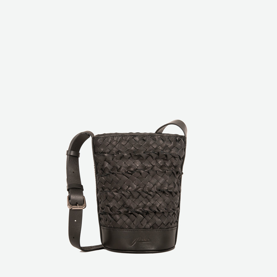 Woven Bucket Crossbody Bag