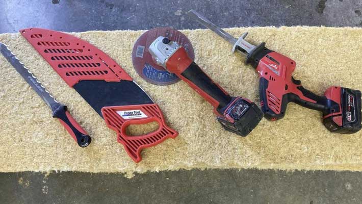 saws and tools used to cut hemp insulation hempwool panels