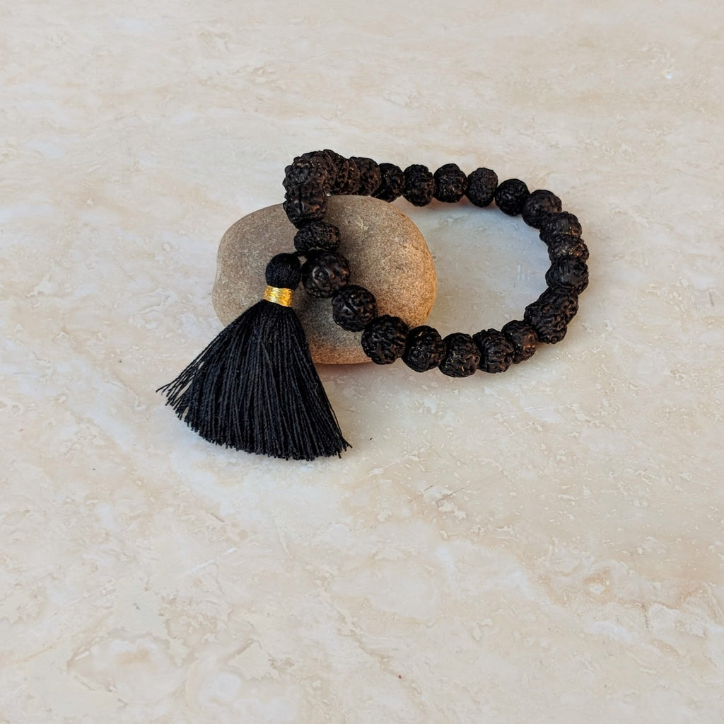 6mm Fashion 108 knot natural black agate Rudraksha bracelet gift Relief  Spirituality Restore Inspiration Chakra Elegant spread - AliExpress