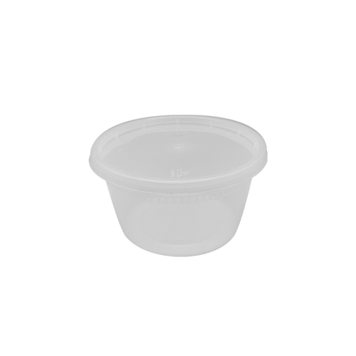 240-Pack ANY SIZE Microwavable Clear Round Plastic Deli Food Container with  LId