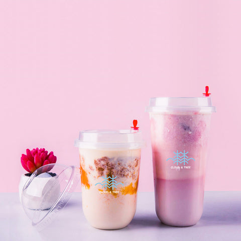 Custom Printed Logo Plastic PP Cups Injection Bubble Tea Cups For