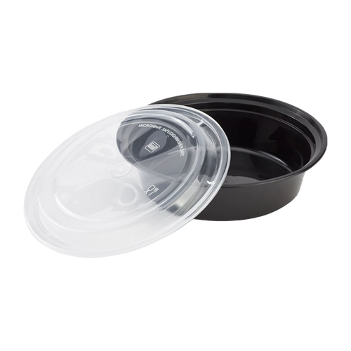 CCF 16OZ(D153MM) PP Injection Plastic Microwavable Black Round