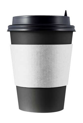 Sustainable Black Pre-Printed Coffee Cup Sleeves