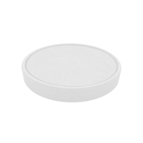 32oz White Paper Ice Cream Quart Container w/ Non Vented Lid 250ct