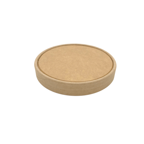 24oz Round PLA Lined Kraft Paper Food Container with Vented Lids 500 Pack