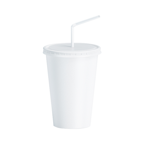 white drink cup