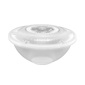 CCF 72OZ(D215MM) Premium PP Injection Plastic Soup Bowl with Lid - 120 Sets/Cases (Microwavable)
