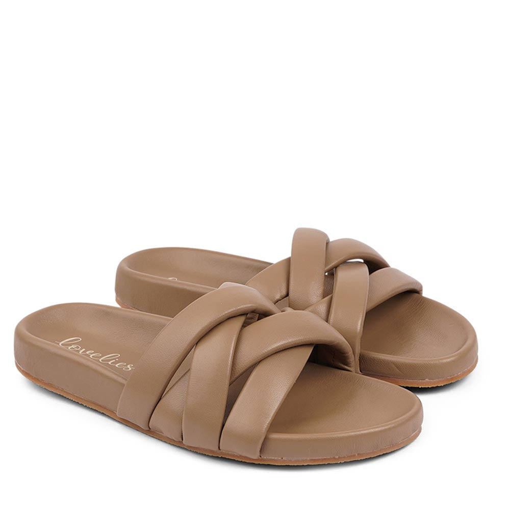 Sanuk Vazon Sustainasole Leather Strappy Adjustable Flat Sandal - Size 6,  Tan