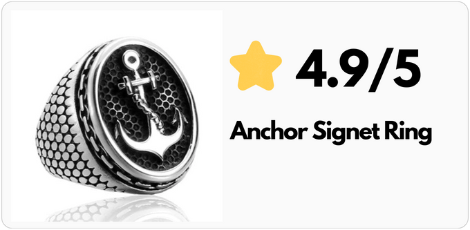 Anchor Signet Ring