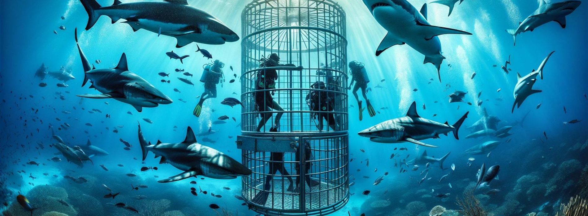hungry-great-white-shark-roading-next-to-diver-cage