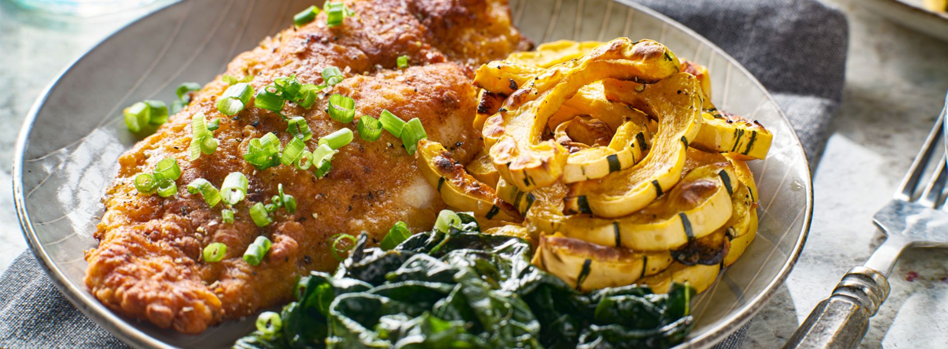 pan-fried-catfish-with-spinach-and-squash
