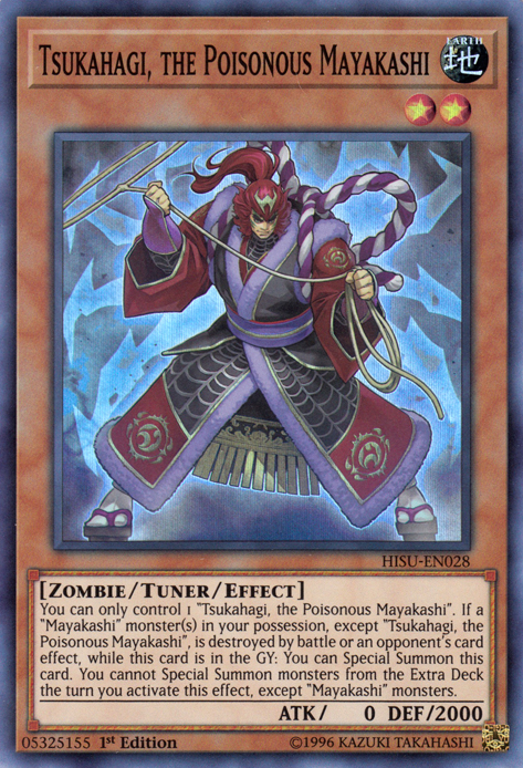 Tsukahagi, the Poisonous Mayakashi [HISU-EN028] Super Rare - Duel Kingdom