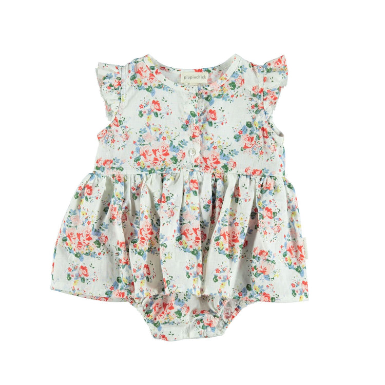 Piupiuchick baby dress with body flowers – Little Loved Ones