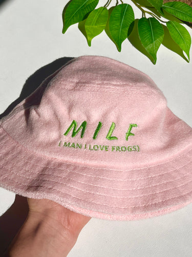 MILF ( Man I Love Frogs) Denim bucket hat – Hazysnail