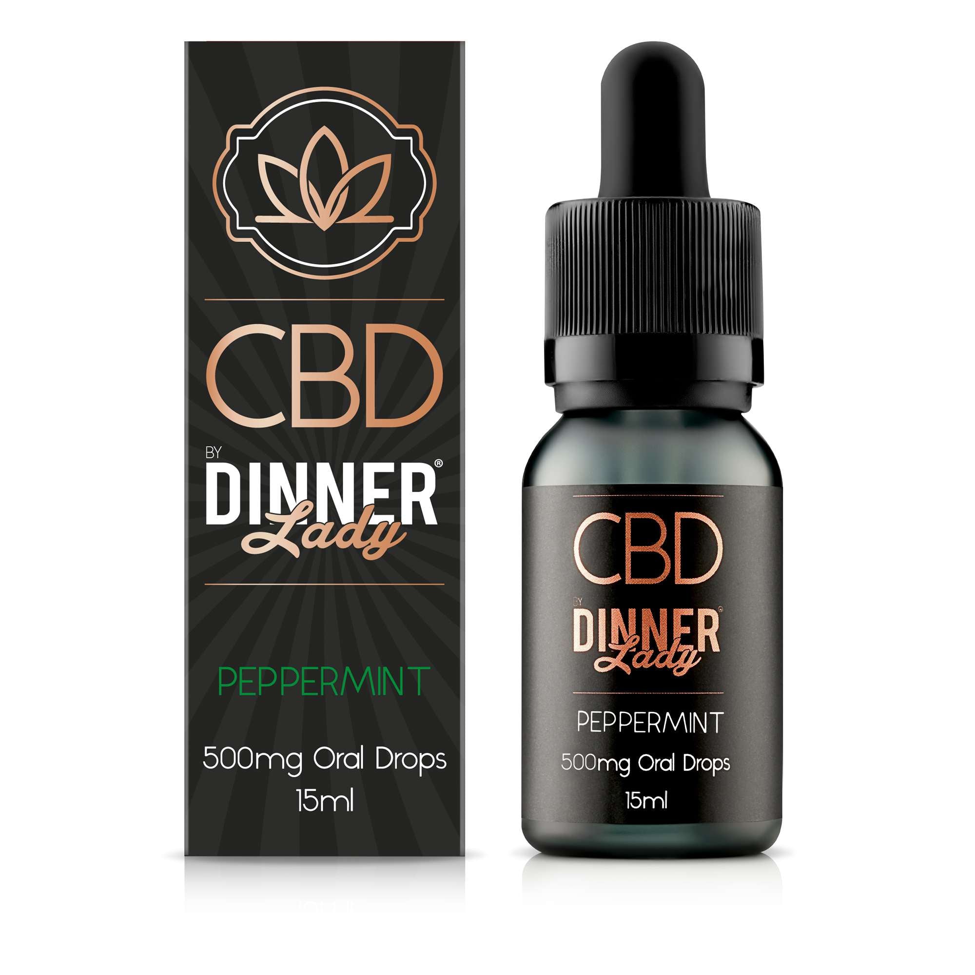 Dinner Lady CBD Peppermint oral drops / tinctures - 15ml - 500mg