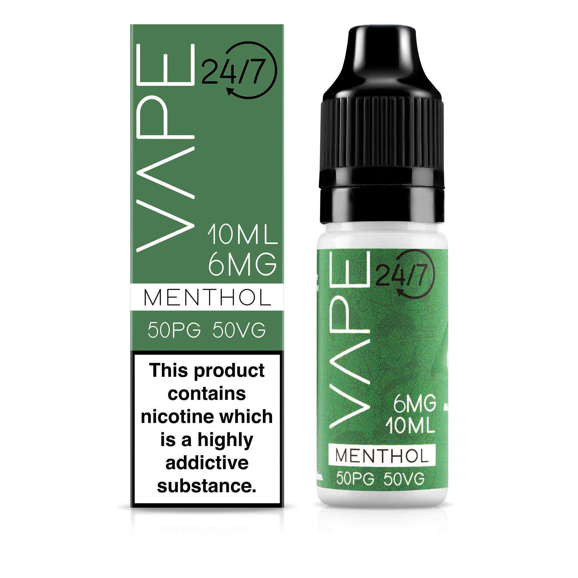 Vape 24/7 Menthol 50:50 10ml E-Liquid - 6mg