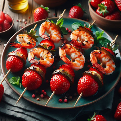 Grilled Strawberry Shrimp Skewers