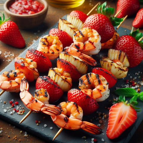 Grilled Strawberry Shrimp Skewers