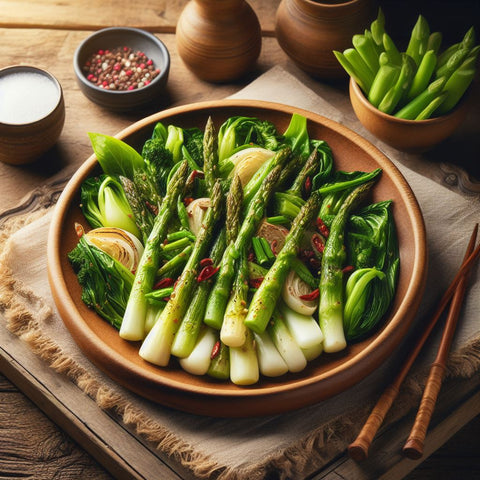 Delicious and Nutritious Recipe: Roasted Asparagus and Bok Choy