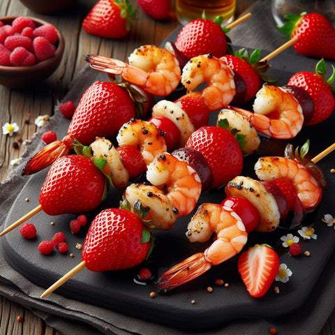 Grilled Strawberry Shrimp Skewers
