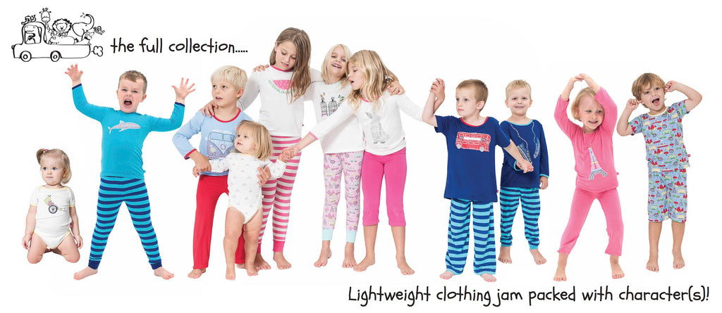 Bamboo sleepwear and loungewear for newborns to 8 year olds