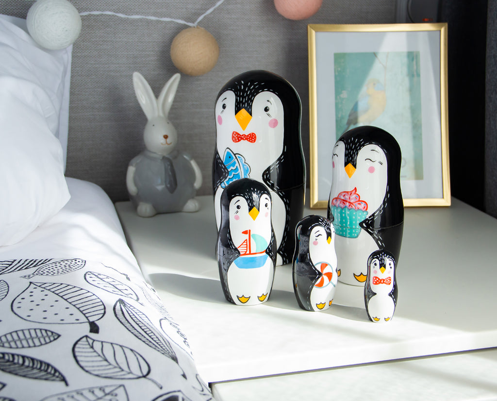 penguin nesting doll for interior