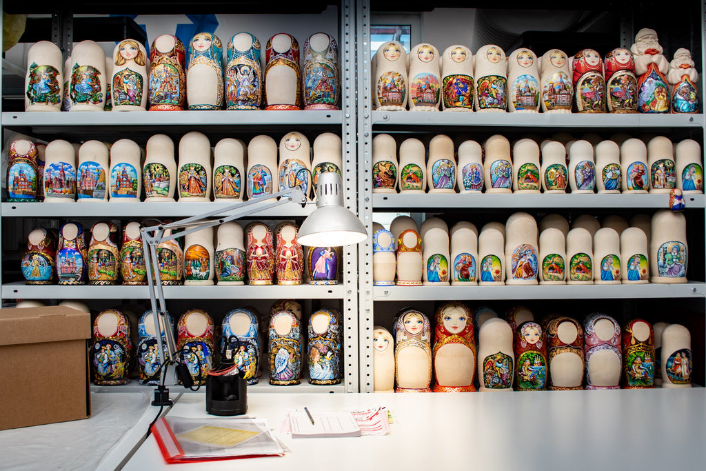 matryoshka dolls at different stages