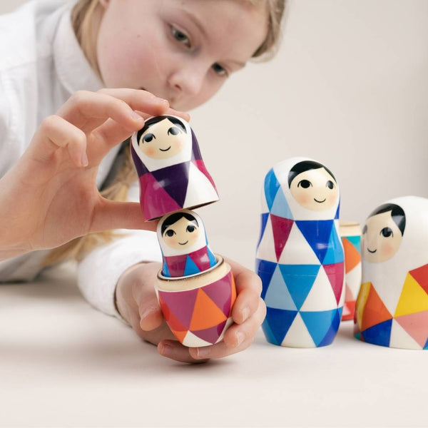 Nesting dolls as a Montessori toy for kids