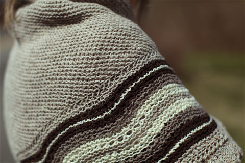 detail of Shetland Hap shawl