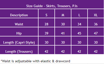 11 Degrees  Size Guide