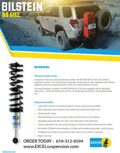 47-309975 & 24-186728 Bilstein Front 6112 Kit and Rear 5100 Series Shock Absorbers for 2005-2022 Toyota Tacoma