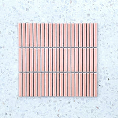 Pink stix porcelain mosaics