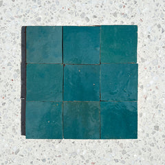 Morocco Aqua Blue Handmade Zellige