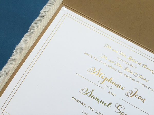 Gold Foil Wedding Invitation 