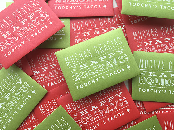 white foil stamp stardream envelope - torchy's tacos