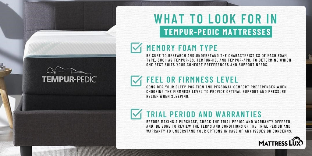 What to Look for in TEMPUR-Pedic Mattresses