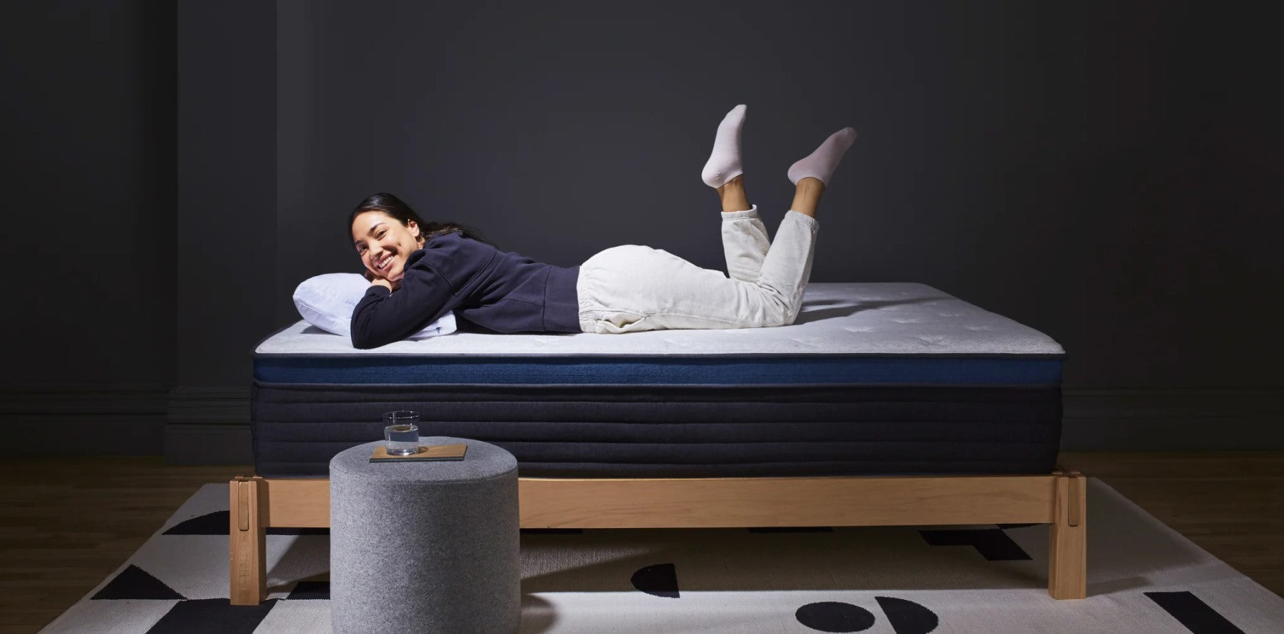 Female back sleeping on Personal Comfort Mattress