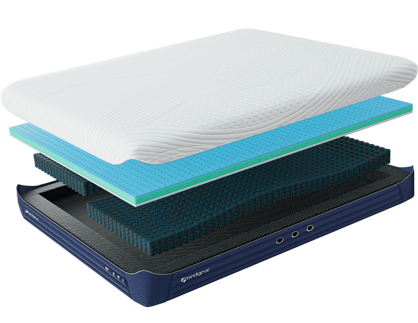 Exploded layers of the M3 mattress