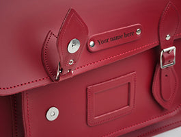 Handmade Leather Satchel - Marsala Red 
