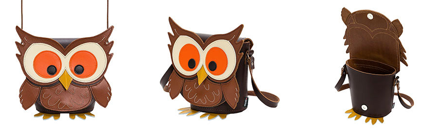 Owl bag charm - Dark Brown – Zatchels