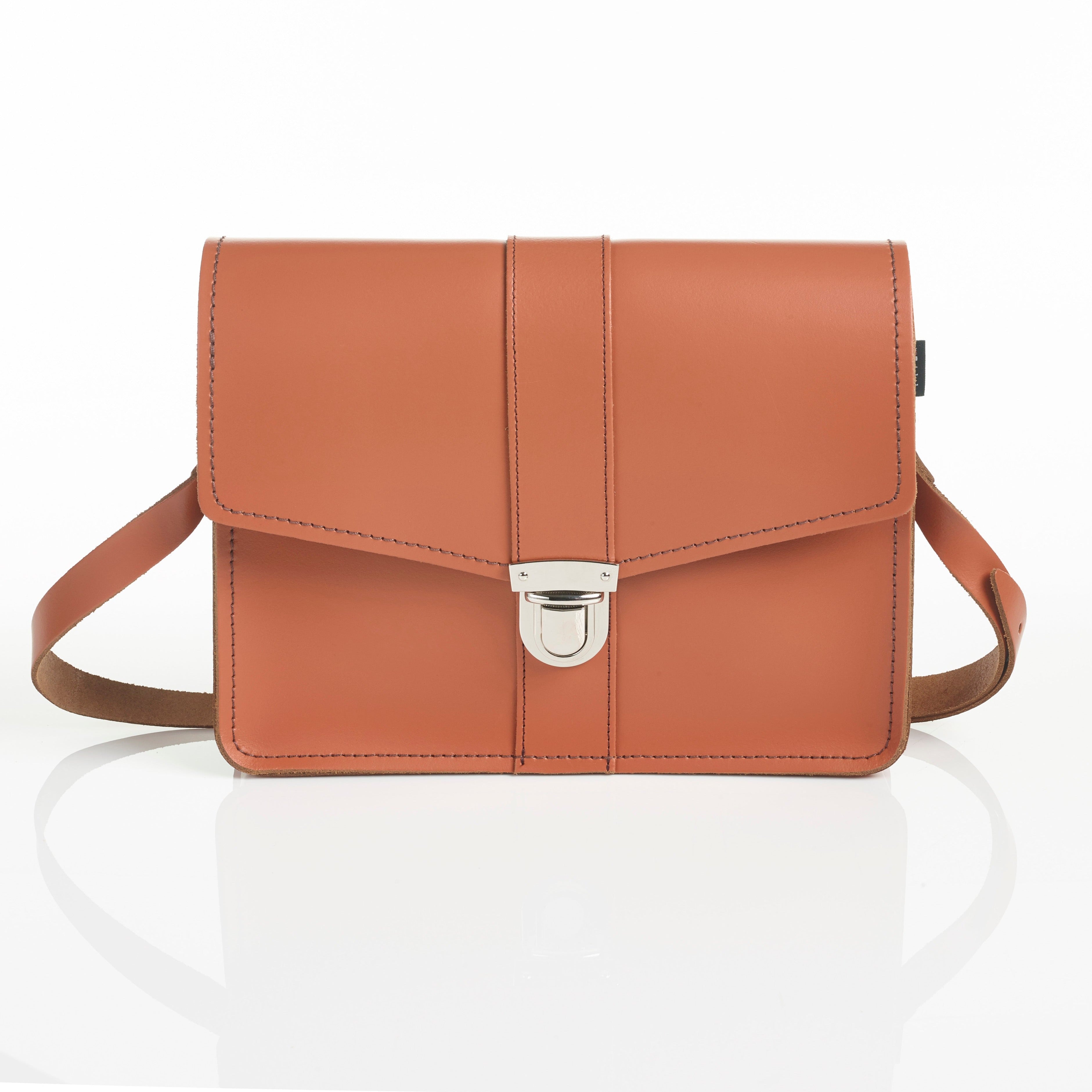 Leather Shoulder Bag - Burnt Orange