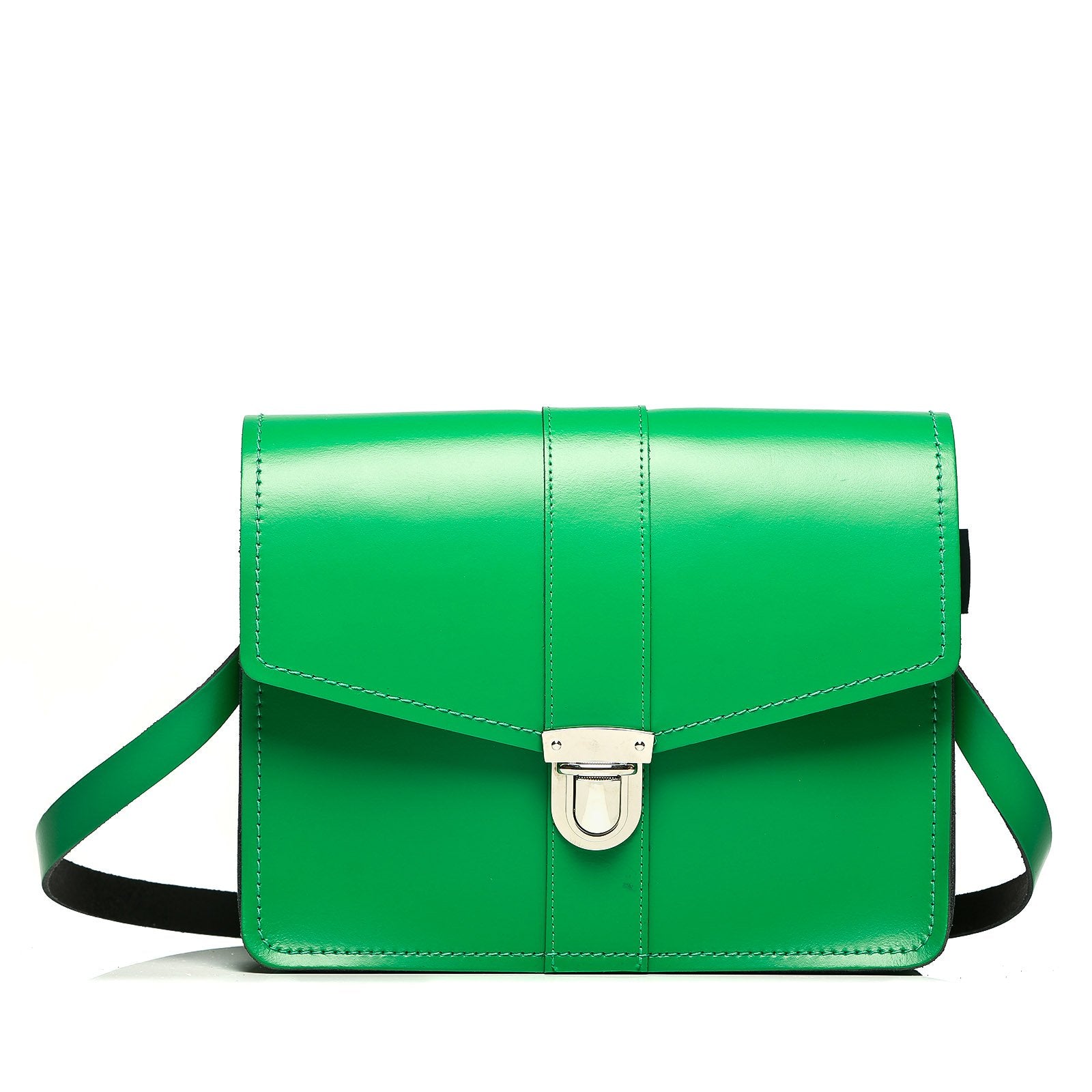Leather Shoulder Bag - Green