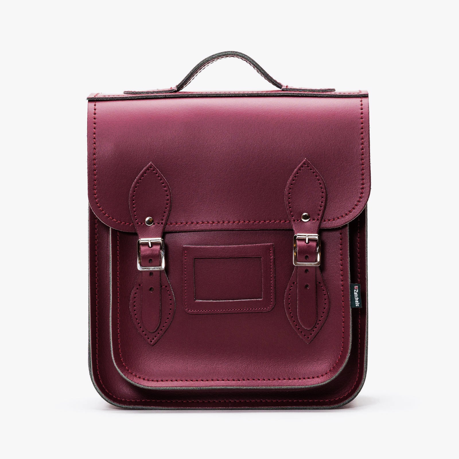 Handmade Leather City Backpack - Marsala Red - Small