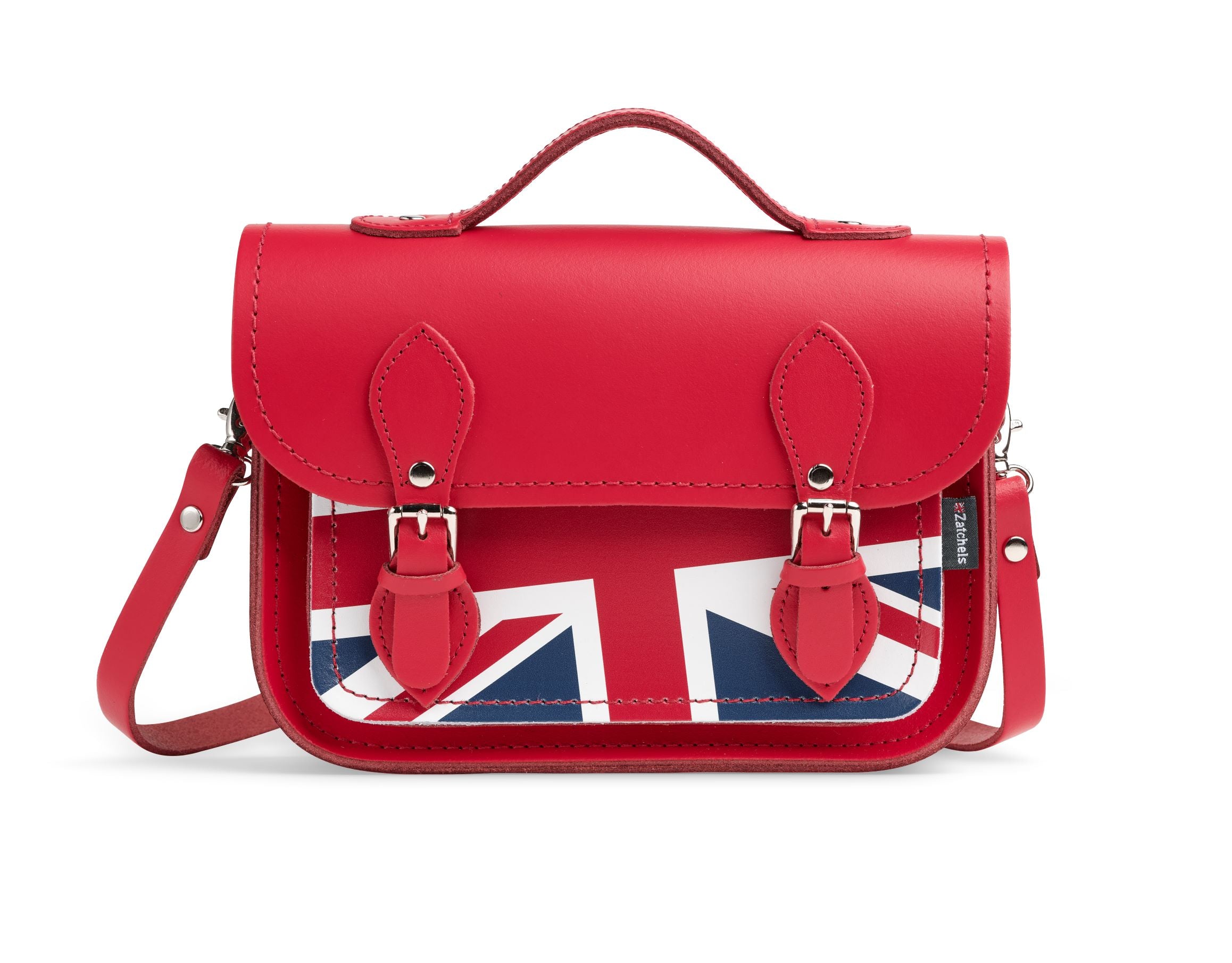 Union Jack Midi Satchel - Pillar Box Red