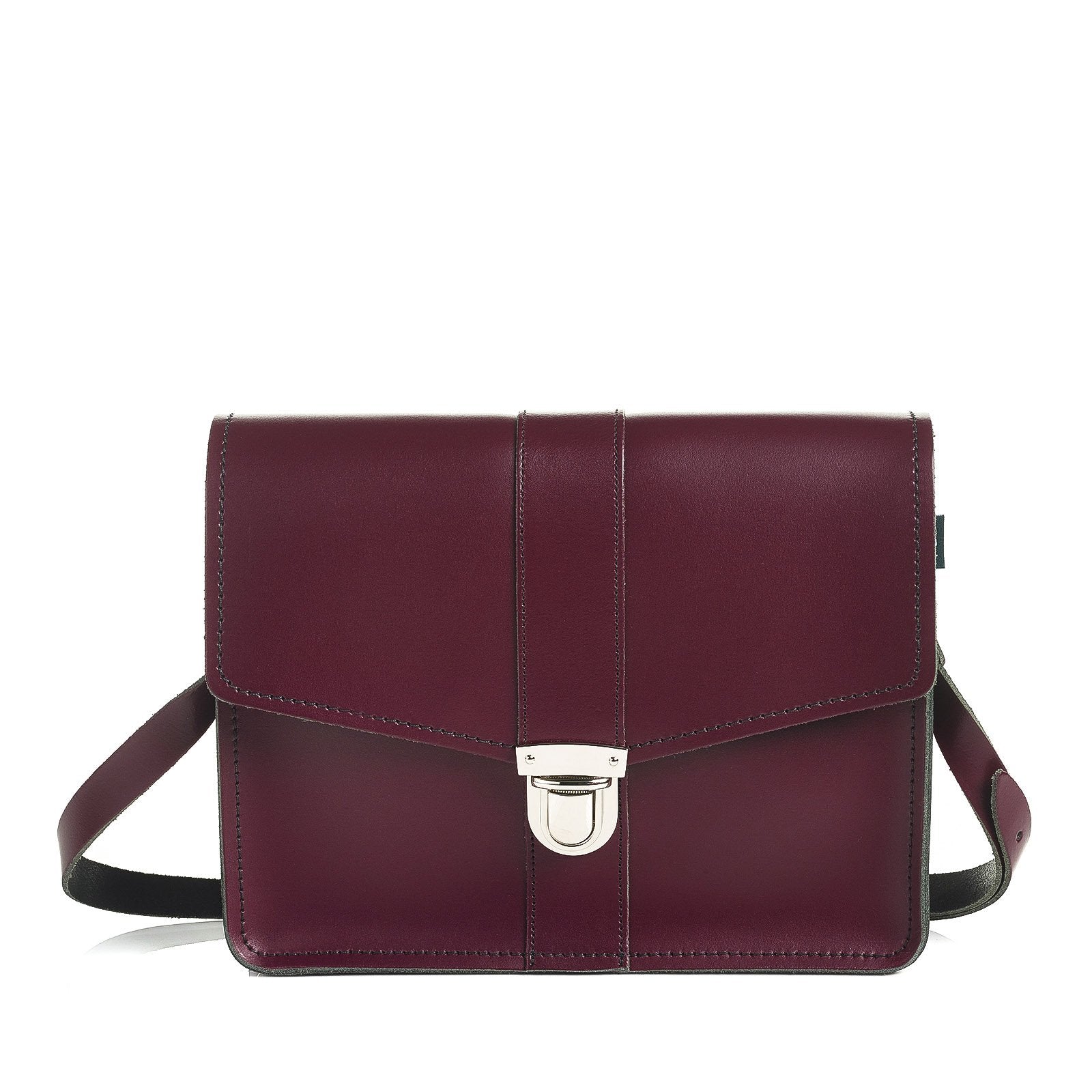 Leather Shoulder Bag - Marsala Red